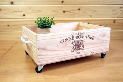 画像3: 【ワインボックス】シンプルワイン木箱（ボックス）インテリア,収納にお洒落な木箱　オリジナルロゴ(VOSNE ROMANEE)