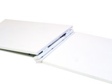 画像4: 【木製メニューブック】　綴じ紐タイプ（A4,B5横型）：桐仕様（白色塗装） (4)