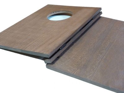 画像2: 【木製メニューブック】　綴じ紐窓穴タイプ（A4縦型）：桐カラー仕様