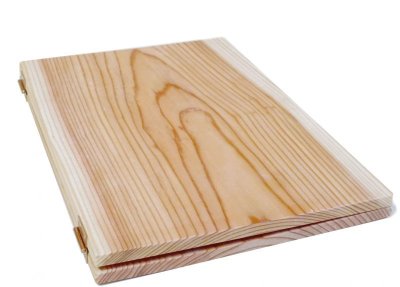 画像1: 【木製メニューブック】ちょう番見開きタイプ（A4,B5縦型）：杉板仕様