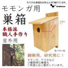 画像1: 【モモンガ巣箱】小動物（モモンガ）用巣箱　B（上ふたタイプ）（縦型）(完成品) (1)