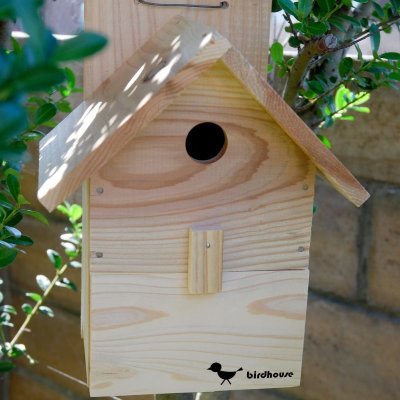 画像2: 【野鳥用巣箱】バードハウスA（前扉タイプ）巣箱(完成品 無塗装)