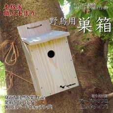 画像3: 【野鳥用巣箱】バードハウスB（上ふたタイプ）巣箱(完成品 無塗装) (3)