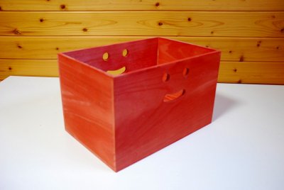 画像3: 【桐製にこにこカラーボックス】市販のカラーボックスにピッタシ！ カラフルな桐製収納箱 木製シェルフ ストレージボックス おしゃれな木の雑貨 [CB200]
