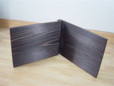 画像2: 【木製メニューブック】　綴じ紐タイプ（A4,B5横型）：焼杉仕様